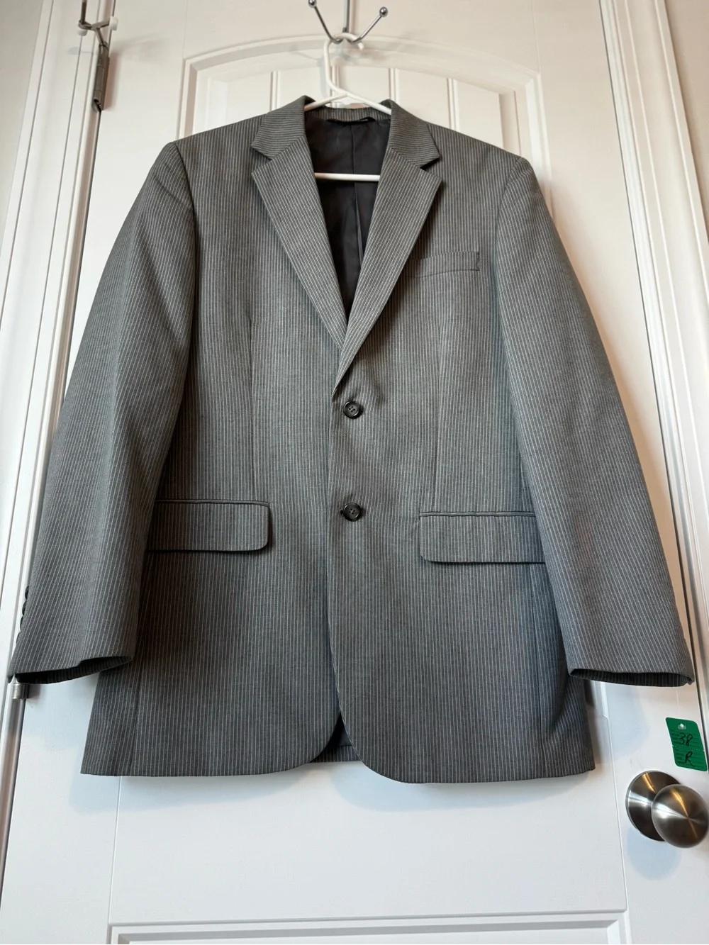 Merona Men's Gray Pinstripe Two-Piece Suit Jacket & Pants